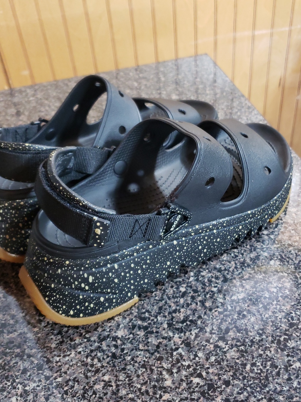 Crocs Hiker Xscape Festival Sandals Black Platform Double Adjustable Straps W 9 - Picture 4 of 5